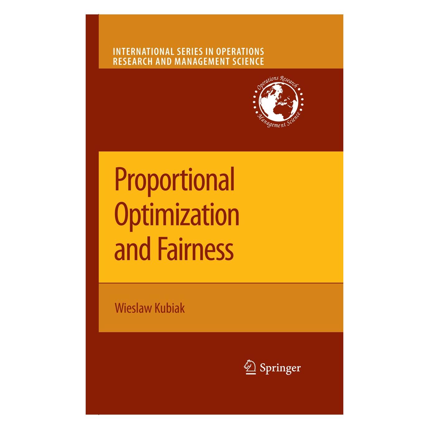Springer Proportional Optimization and Fairness (9780387877181)