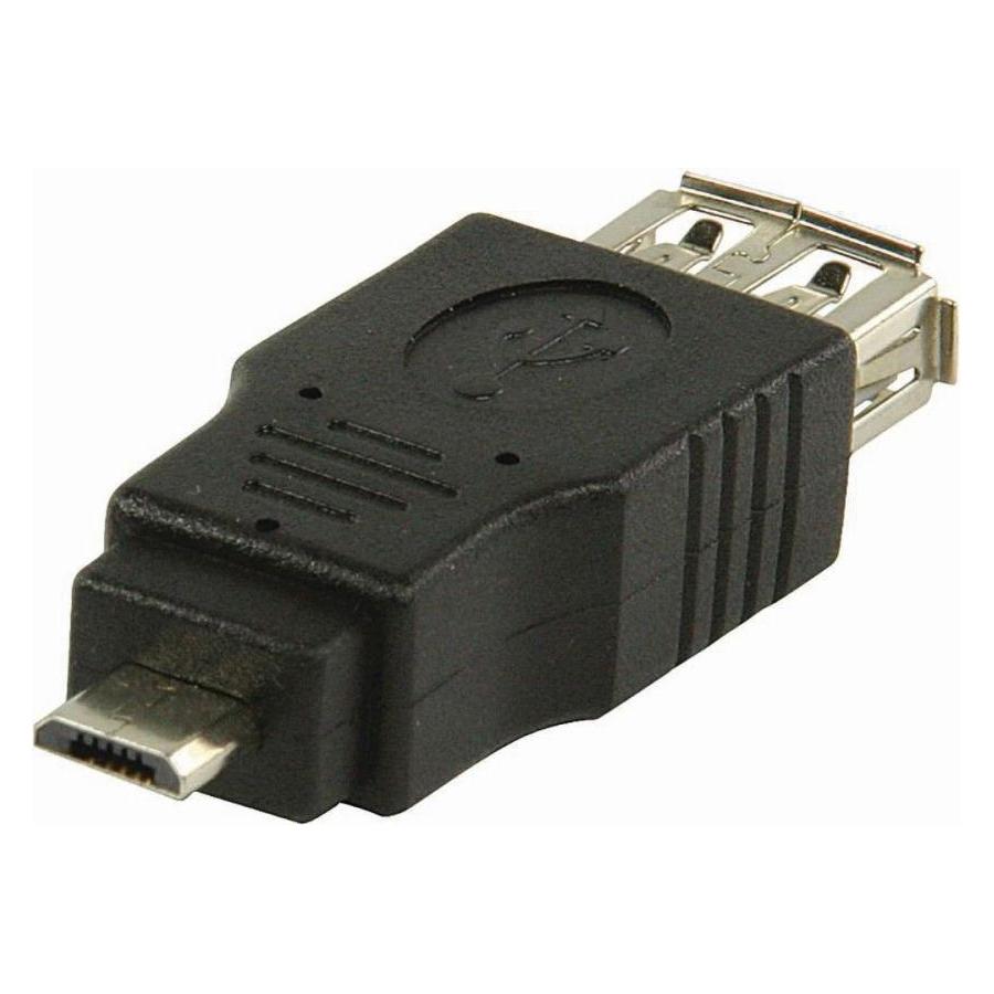Nedis USB Micro-B Adapter | USB 2.0 | USB Micro-B Stecker | USB-A Buchse | 480 Mbps | Vernickelt | P (USB-A) (CCGB60901BK)