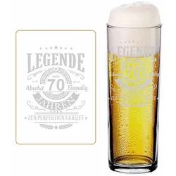 Luxentu Kölschglas Bierglas Kölner Stange 0,2l mit Eichung - Legende seit 70 Jahren