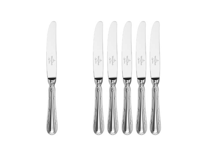 TAFELMESSER Kreuzband Septfontaines silber 225 mm 6er Set