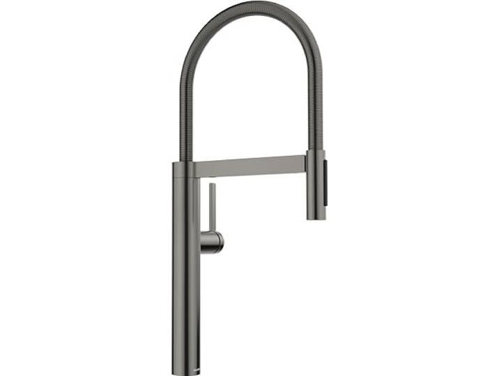 BLANCO CULINA-S II Küchenarmatur Mit herausziehbarem Schlauch Wechsel [10,5x26x56,8 cm] Wechsel von Klar- in Brausestrahl wassersparend Keramik Kartusche Hochdruck
