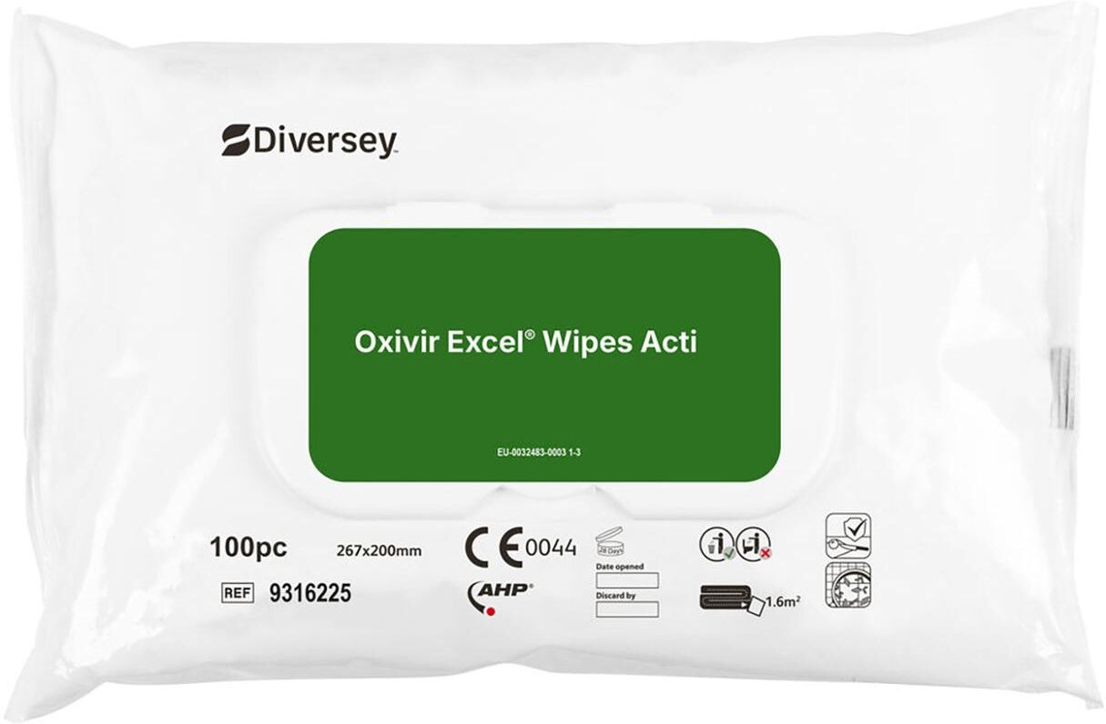 OXIVIR Ytdesinfektionsduk Excel Wipe Acti 100/fp