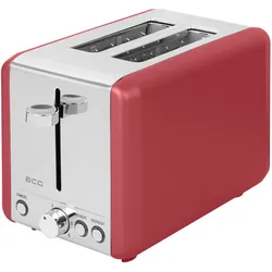 ECG ST 2708 Tradizione Corsa, Toaster, Rot, Schwarz