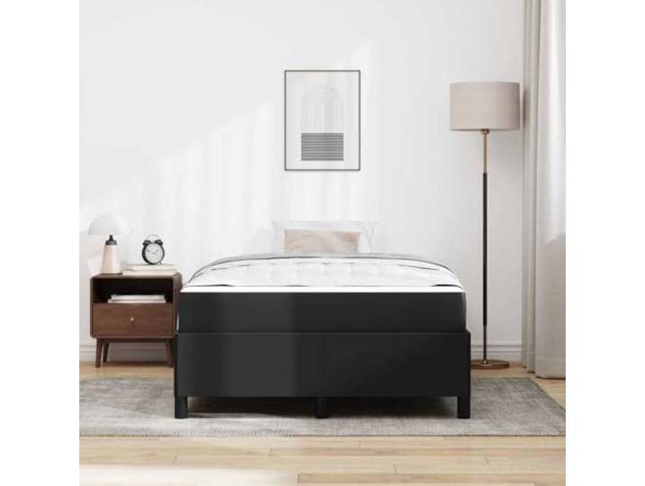 KTHLBRH Bettgestell, rechteckig, 120 x 200 cm, Schwarz Technisches Holz, atmungsaktiver Stoff, modernes Design, stabile Unterstützung