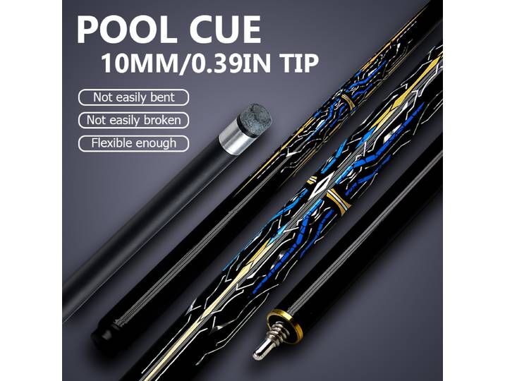 Queue de billard professionnelle chinoise, 10mm, en Fiber de carbone, mécanique bleue, idéale pour les cadeaux compétitifs, accessoires de billard