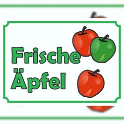 HB-Druck Verkaufsschild Schild Äpfel A0 (841x1189mm)