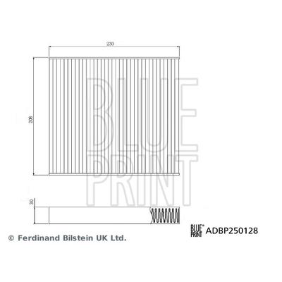 BLUE PRINT Filter, Innenraumluft ADBP250128 für Tesla