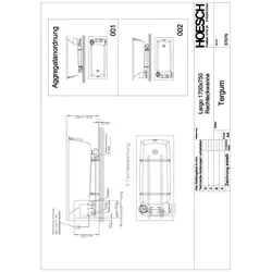 Hoesch Whirlwanne Largo Rechteck 1700x750 3707N.010305002