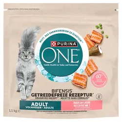 PURINA ONE Bifensis Adult Katzenfutter für ausgewachsene Katzen, reich an Lachs, 1,1kg