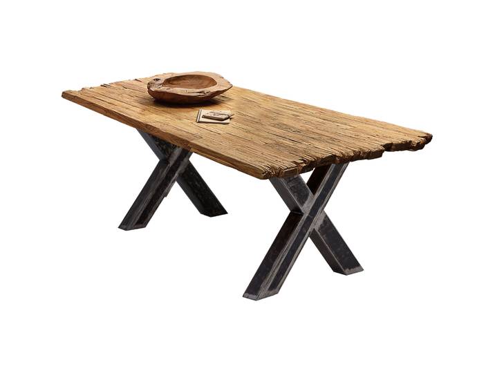 Esstisch Lyan Recyceltes Teak massiv natur Massivholz B 240 T 100 cm - Esstisch