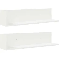 vidaXL Wandregale 2 Stk. Weiß 75x16,5x16,5 cm Holzwerkstoff