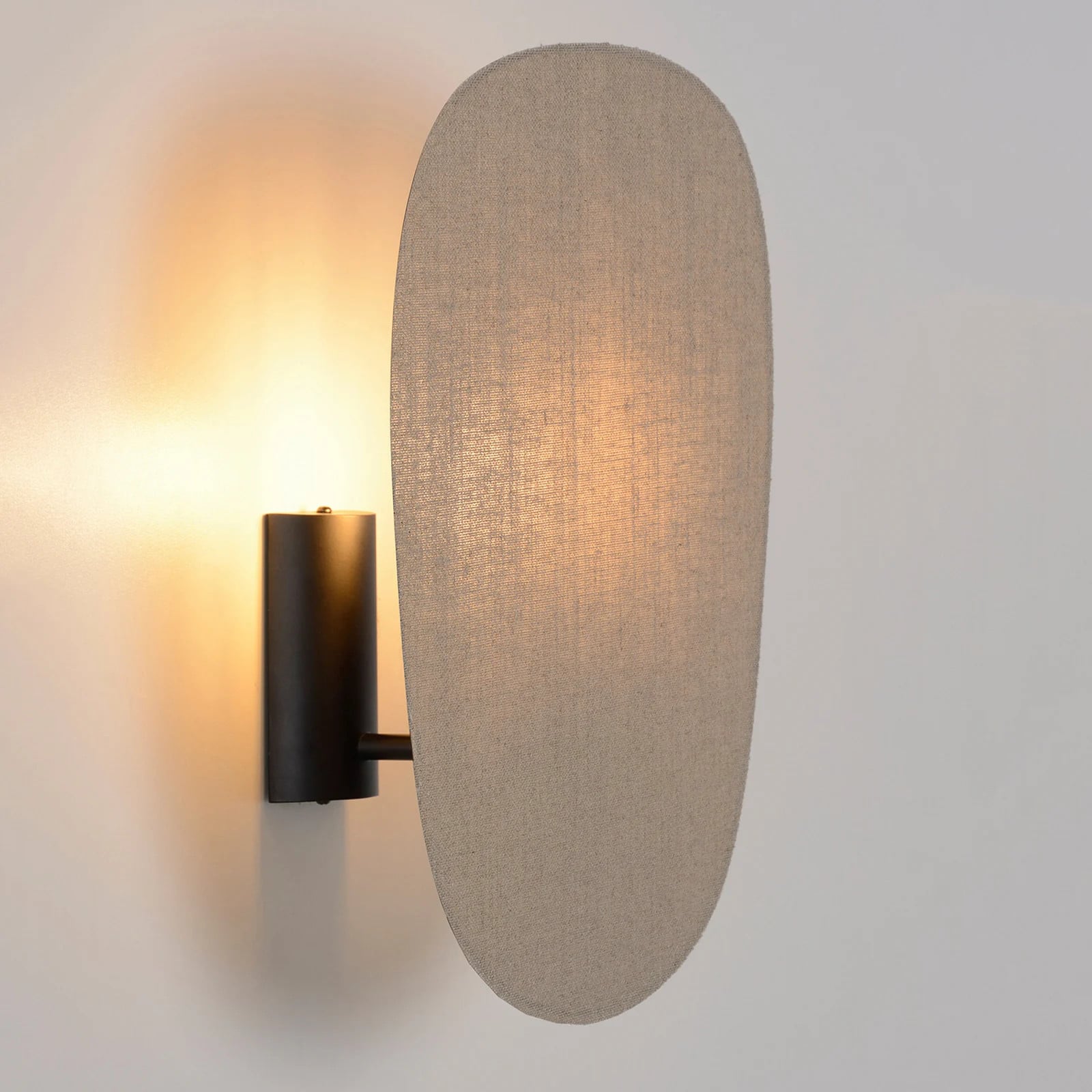 MARKET SET Screen 70's wandlamp - Rond - Jute textiel - Hoogte: 40 cm