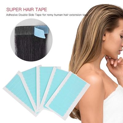 60 stücke doppelseitiges klebeband super haarkleber für band haarverlängerung spitze perücke toupet perücke band haarspitze vorne band kleber 4 cm 0,8 cm