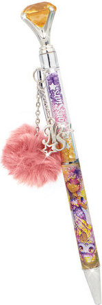 Orelia Nebulous Stars Balpen met kristal en bedel, roze
