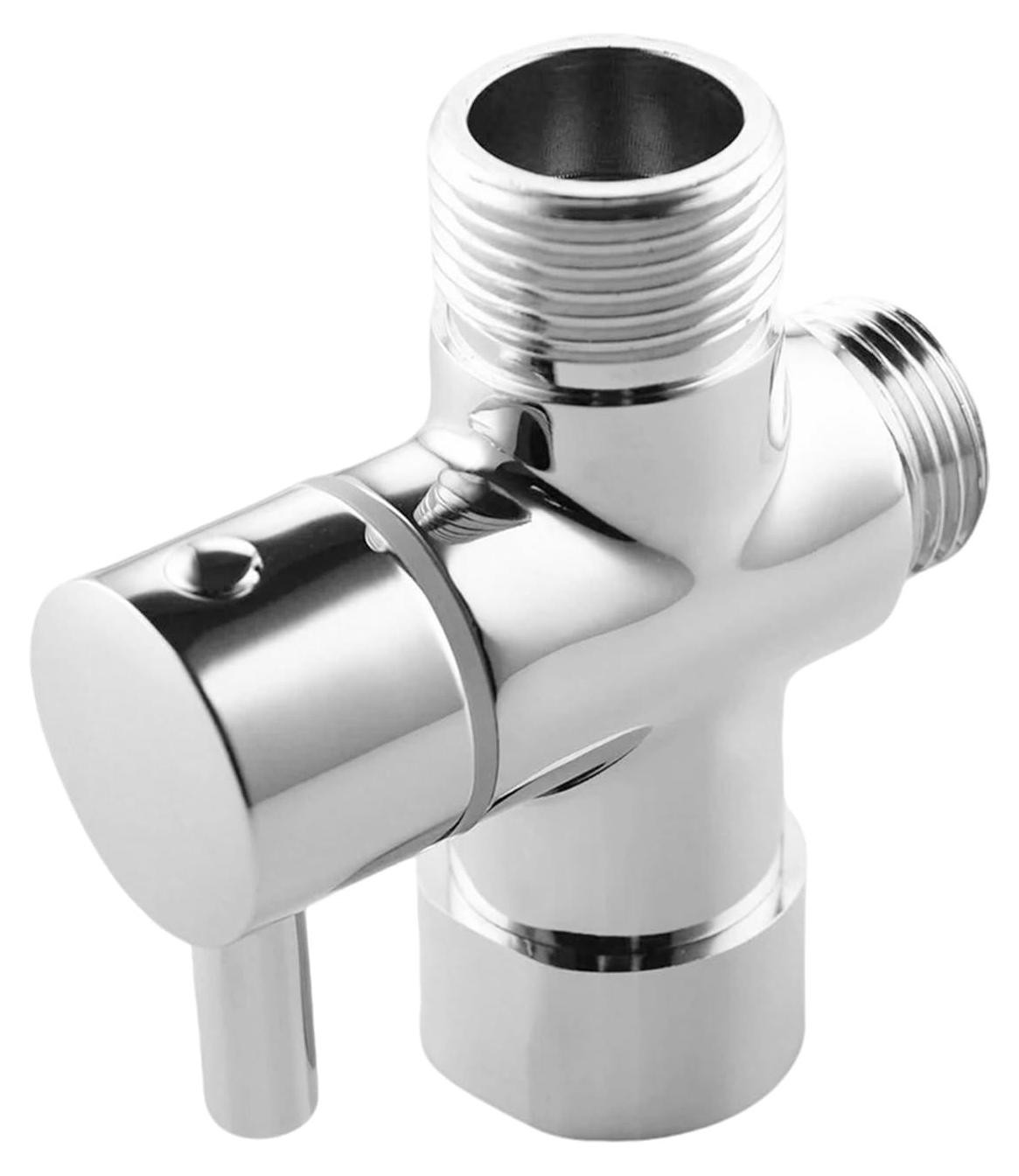 Merkloze 3-weg douche-arm omschakelventiel 1/2 inch douche-T-adapter van messing