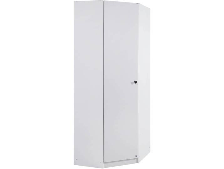 Eckkleiderschrank RAUCH Kleiderschrank Schrank Garderobe Schlafzimmer Büroschrank BUCHHOLZ , weiss (weiß), B:85cm, Holzwerkstoff, Schränke, Eckkleiderschrank, mit viel Stauraum und abschliessbarer Tür MADE IN GERMANY