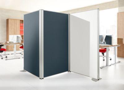 Stellwand Schallschutz System 40, Akustik- & Sichtschutz, B 1000 x H 1600 mm, grau
