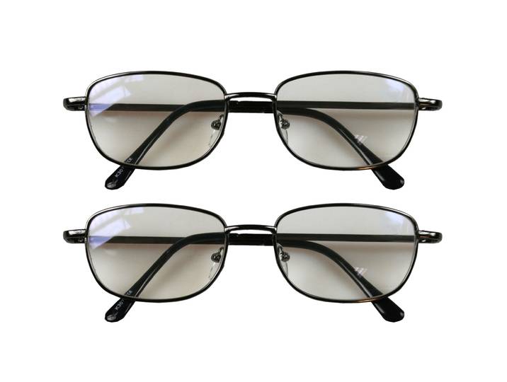 2er-Set Lesebrille mit Titanrahmen, +2.50 Dioptrien