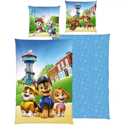 Baby Best PAW PATROL Renforcé Wende-Bettwäsche 80x80 / 135x200 cm, blau