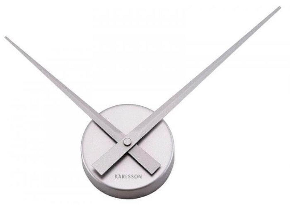 Karlsson Wandklok Little Big Time Mini, Zilver, Diameter: 44 cm