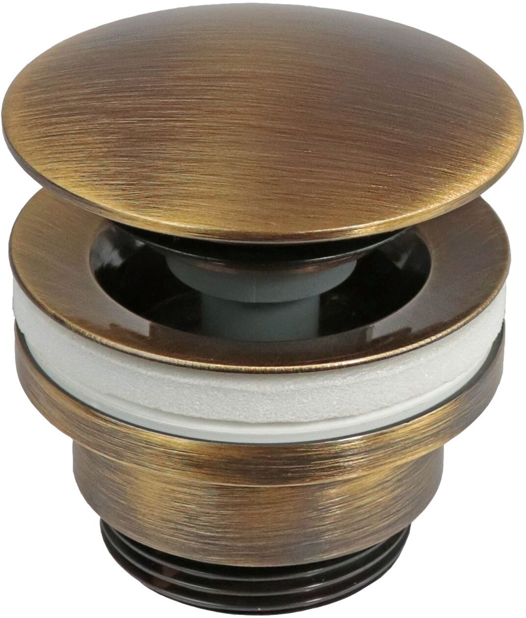 Kronenbach Pop Up Ablaufventil rund, kurz, Badarmaturen, 55000BRKB, old bronze