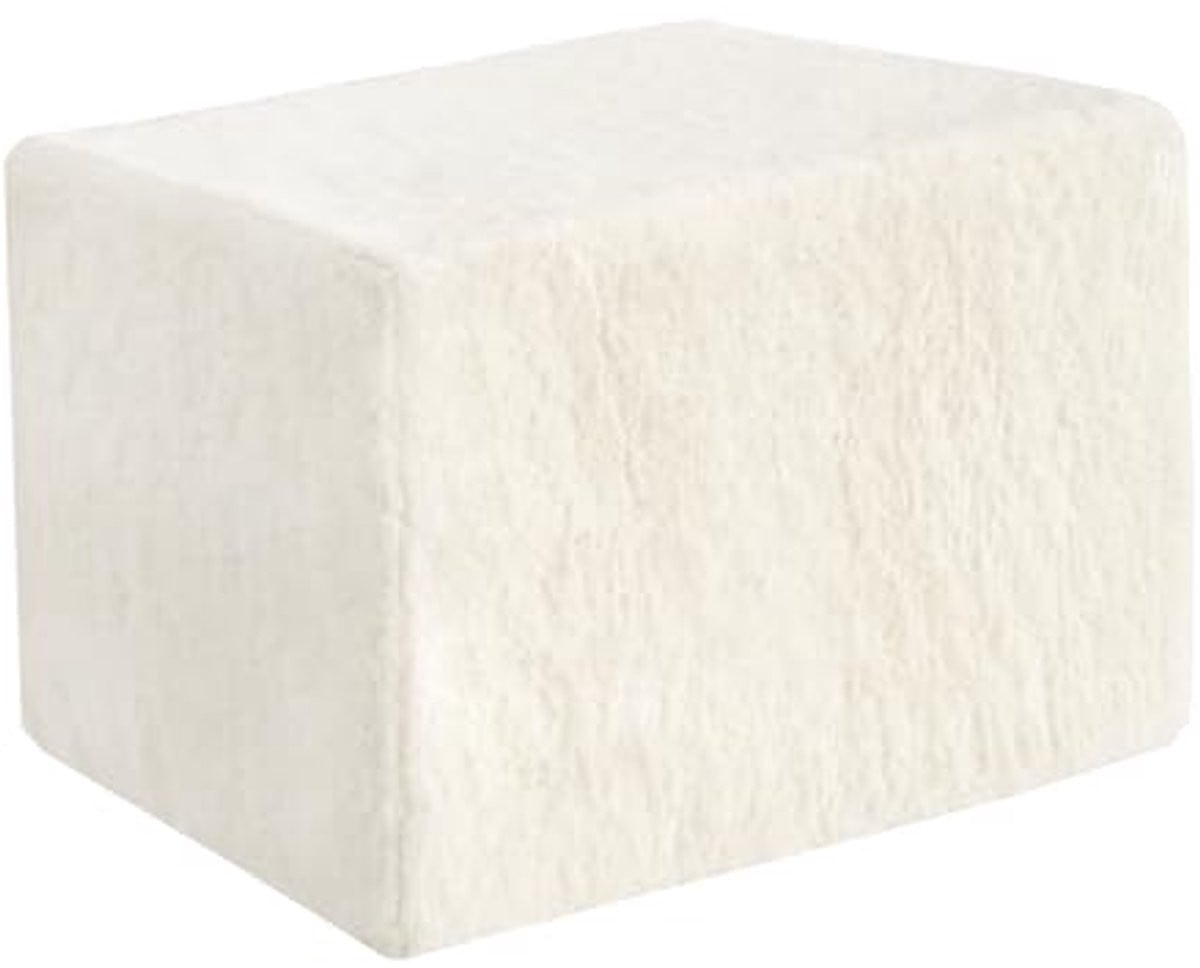 Grote Vierkante Poef Zitzak Beige Voetenbank