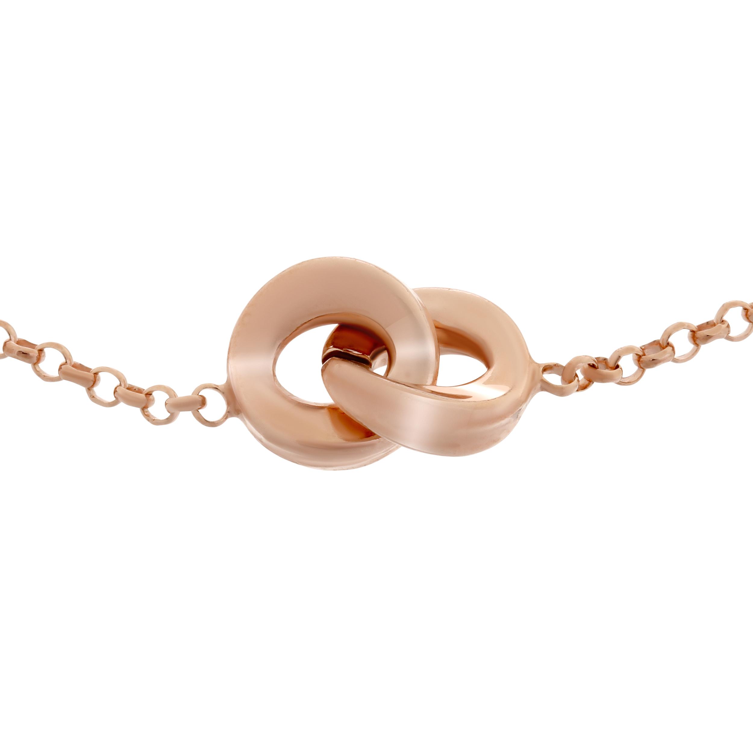 Orphelia Dames 925 Sterling Zilveren Ketting - Roze ZK-7177/RG