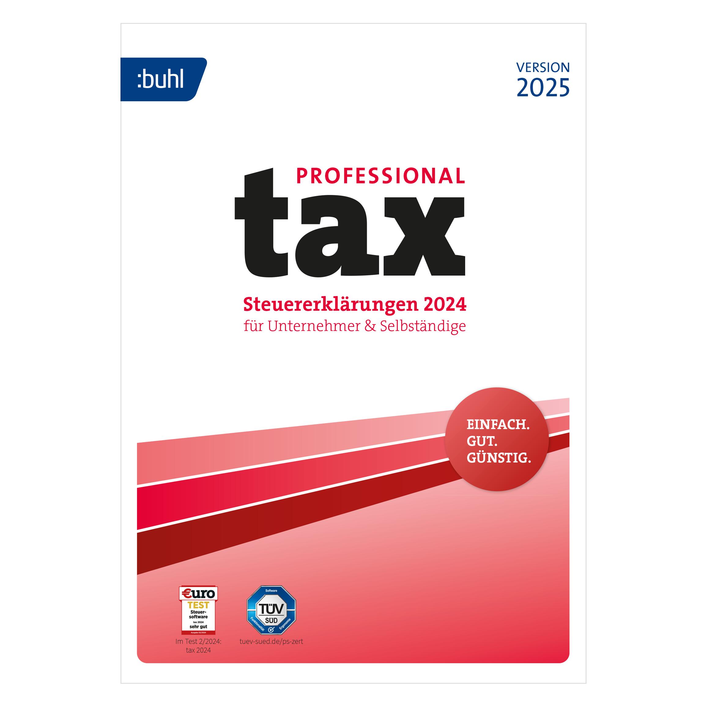 Buhl Data Service tax 2025 Professional Download Code (1 User, 1 Geräte/User, unbegrenzt) (DL42964-25)
