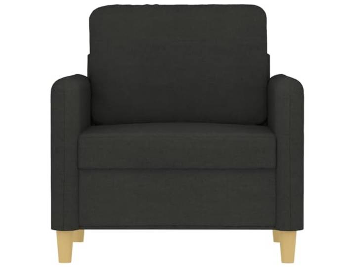 KTHLBRH Schwarzer Sessel 60 cm aus Stoff Atmungsaktives Polyester, Metallrahmen, Schaumgummi, Belastung 110 kg, modernes Design