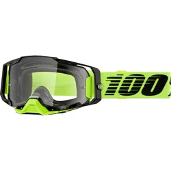 100 Percent Armega Black S26, Crossbrille verspiegelt - Neon-Gelb/Schwarz Klar
