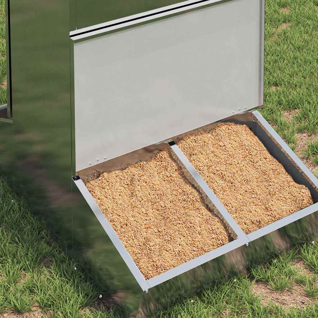 vidaXL Distributeur de porcs Argent 82 x 51 x 91,5 cm 20 kg