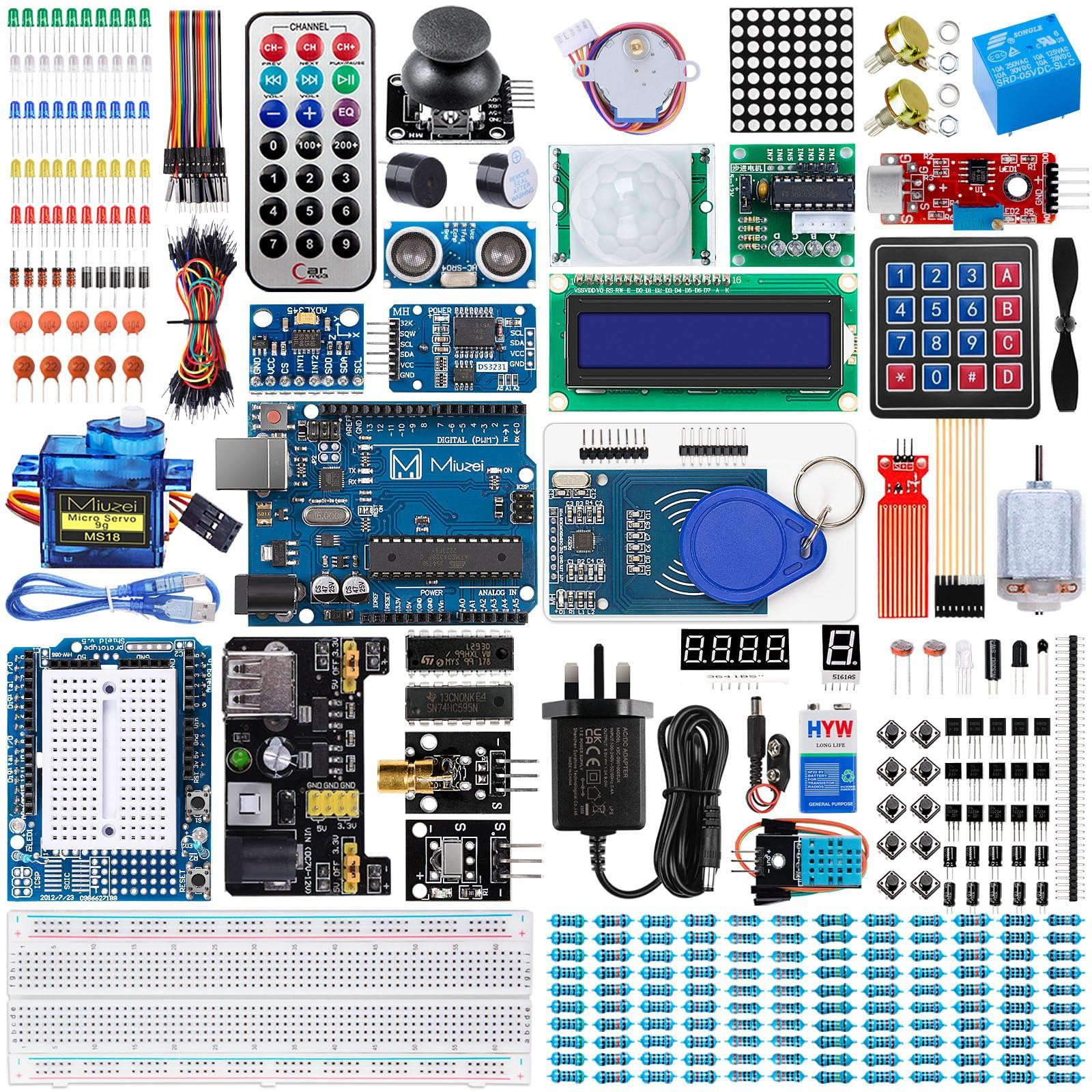 Selius Starterkit voor Arduino Elektronica-Set met 248 Accessoires en 42 Programmeercursussen