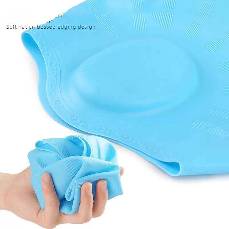 INF Bonnet de Bain en Silicone avec Protection des Oreilles