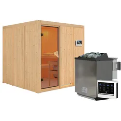 Karibu Sauna Rodin-9kW Bioofen-Steuergerät-OhneDachkranz