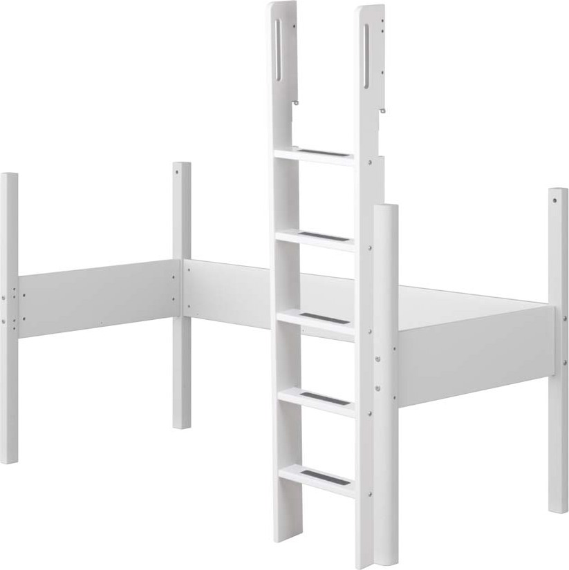 Flexa White Umbausatz für Hochbett 90x200cm,Gerade Leiter und Pfosten