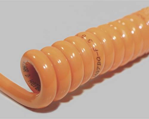 BKL Electronic 1506102 Spiralkabel H05BQ-F 1200mm / 4800mm 4G 0.75mm² Orange 1St.