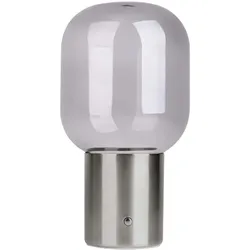 LED Tischlampe Tischleuchte mit Akku Schlafzimmerlampe, LED 2800K warmweiß 50 Lumen, 13x13x25cm