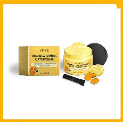 Inspire Essentials Vitamin C Turmeric Clay Face Mask For Brightening And Pore Cleansing 1pcs