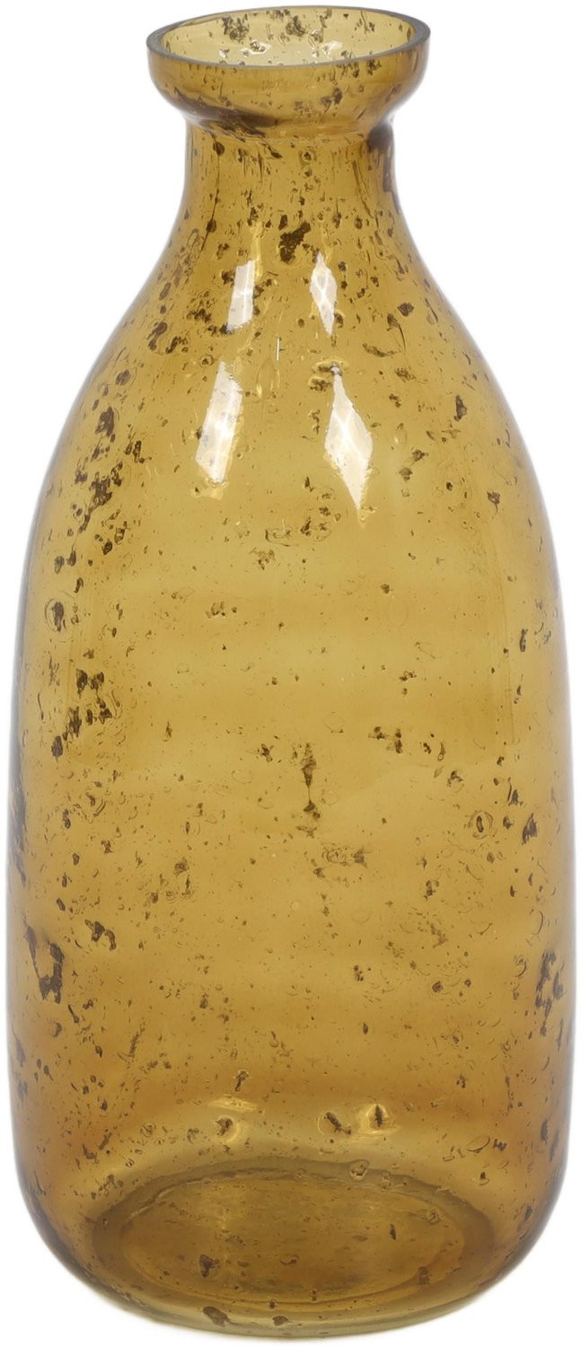 Home Styling Collection Gekleurde glazen fles oranje Ø 10 cm