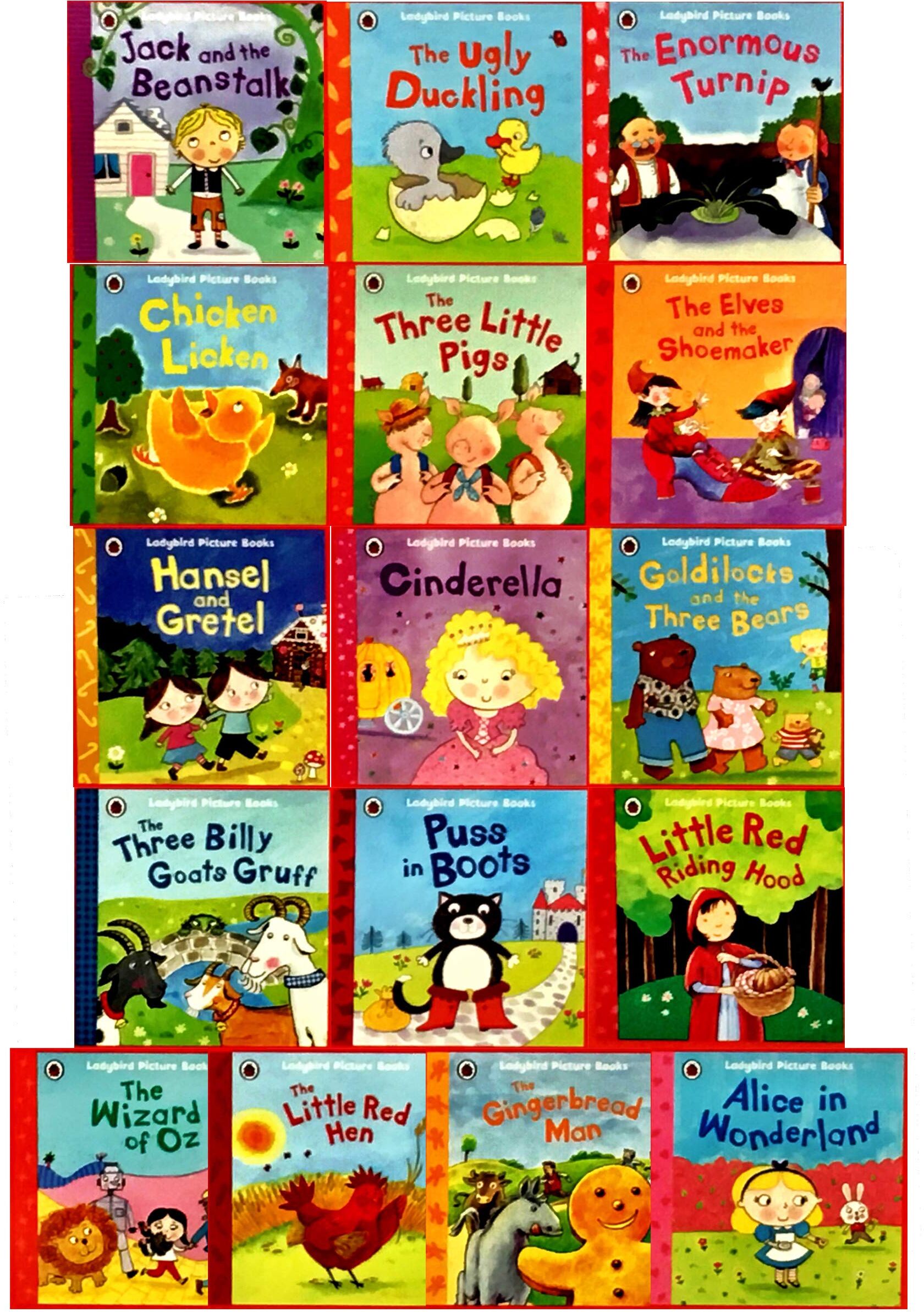 Ladybird Tales 16 Book Collection Set by Nicola Baxter - Paperback - Ages 5-7 - Classic Fairy Tales Gift Set