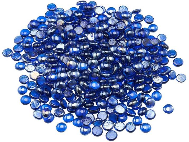 VEVOR Vuurglas 4\,5 KG Glasstenen 19MM Haardglas Glazen Stenen Vuurparel Kobaltblauw