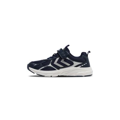 Sneaker HUMMEL "EFFORT ONE VC JR", Mädchen, Gr. 35, atmungsaktiv, blau (schwarz iris), EVA, Synthetik, Schuhe Sneaker, runde Schuhspitze, elastische Spitze, leichte EVA-Dämpfung