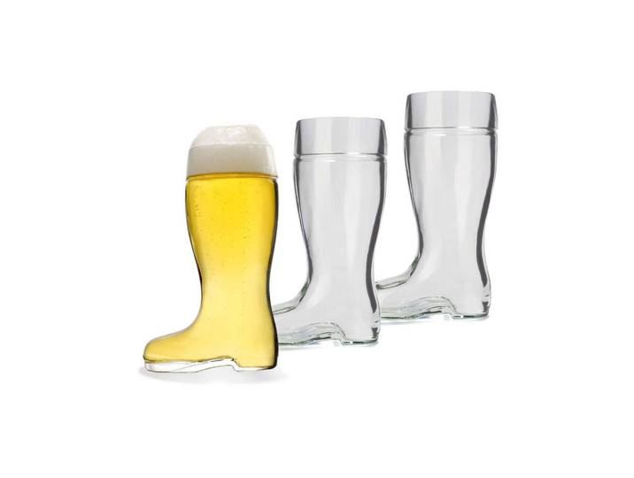 Stölzle Lausitz Biergläser Stiefel transparent 250 ml 3er Set, Transparent, Glas, Gläser, Biergläser