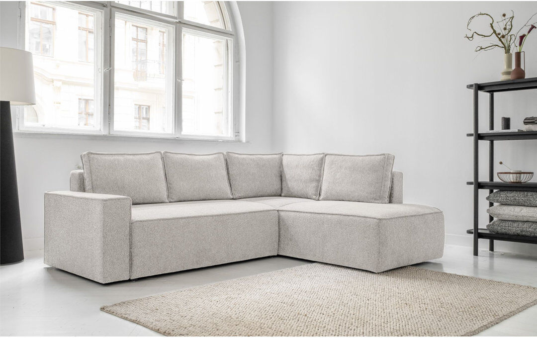 MiuForm Brave Dave 6 Seater Corner Sofa Beige 87cm H X 247cm W X 194cm D