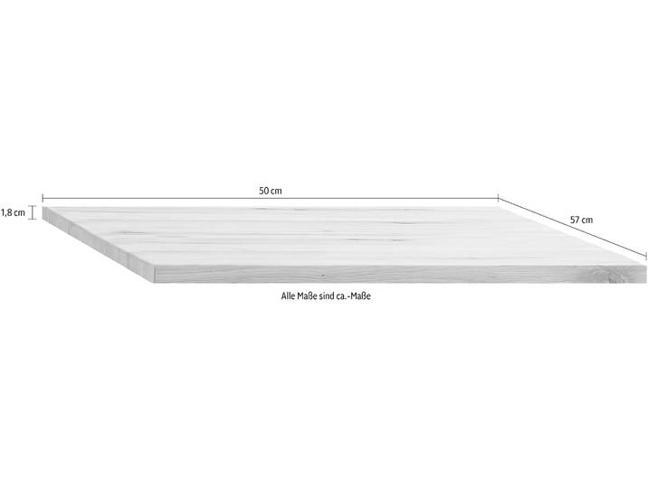 Einlegeboden HOME AFFAIRE Huven, Zubehör, Einlegeboden , braun (eiche natur), B:50cm H:1,8cm T:57cm, Massivholz, Einlegeböden, Einlegeboden, Einlegeboden in Massiv Eiche, in 2 verschiedene Grössen erhältlich