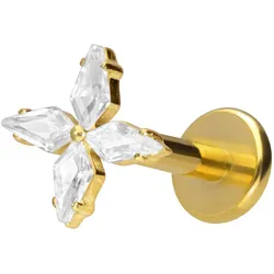 Titan Labret mit Innengewinde KRISTALLSTERN