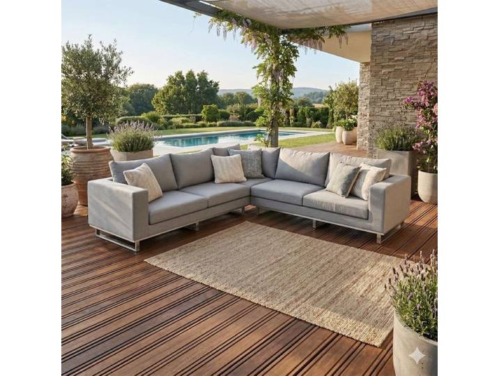 Kettler Ego Ecklounge Aluminium/Sunbrella Hellgrau