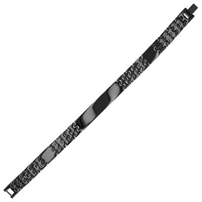 Gliederarmband ADELIA´S "Armband – Gliederarmband aus Edelstahl 20 cm", schwarz, Armbänder, Damen, 20cm, Edelstahl, Gliederarmband, Schöne Geschenkidee zum Jubiläum