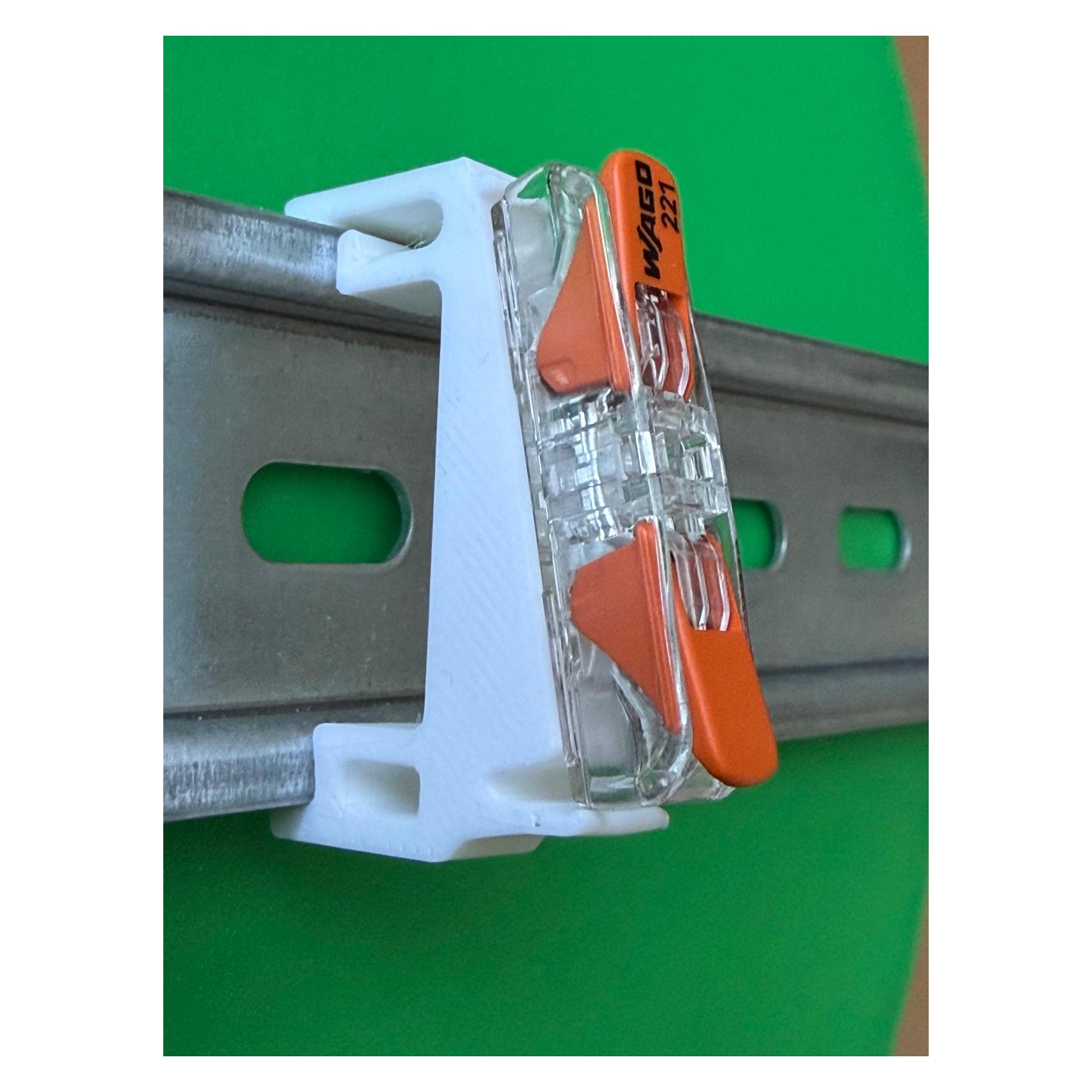 Soixx Hutschienenhalter XWD für WAGO 1x 221-2411 DIN Rail 35 mm Hutschiene Halter Weiss (Diverse) (69852406)