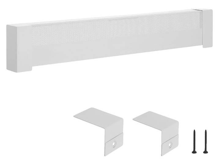 Caches pour radiateurs VEVOR\, série Basic\, 1221 x 80 x 193 mm\, cache avant standard pour radiateurs électriques\, cache de rechange en acier robuste\, pour chambre à coucher\, blanc